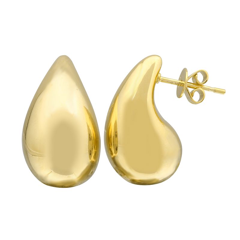 Gold Diamond Croissant Hoop Earring - Monisha Melwani Jewelry